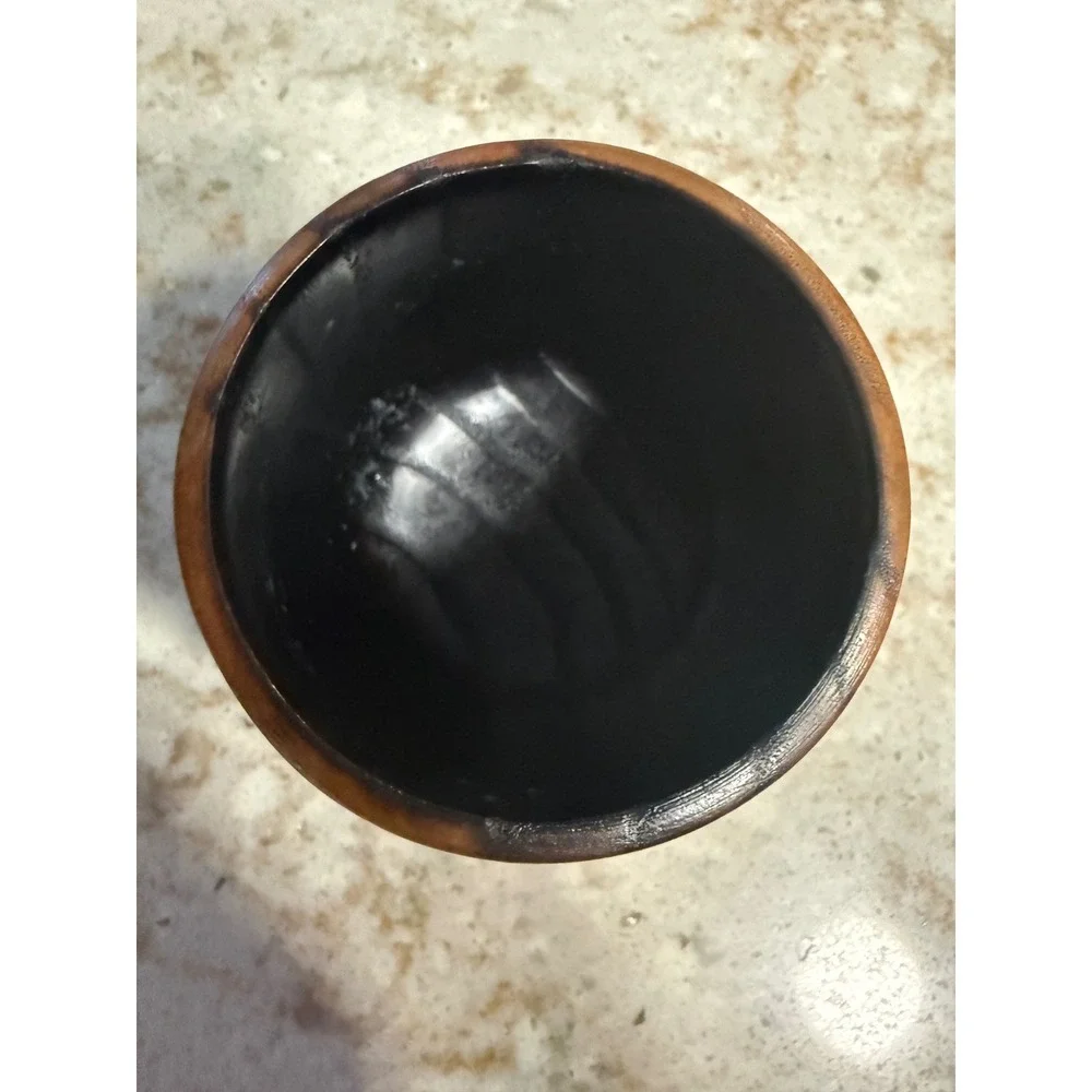 Handcrafted Charred Oak Whiskey Glass Wood Tumbler Bourbon Cup